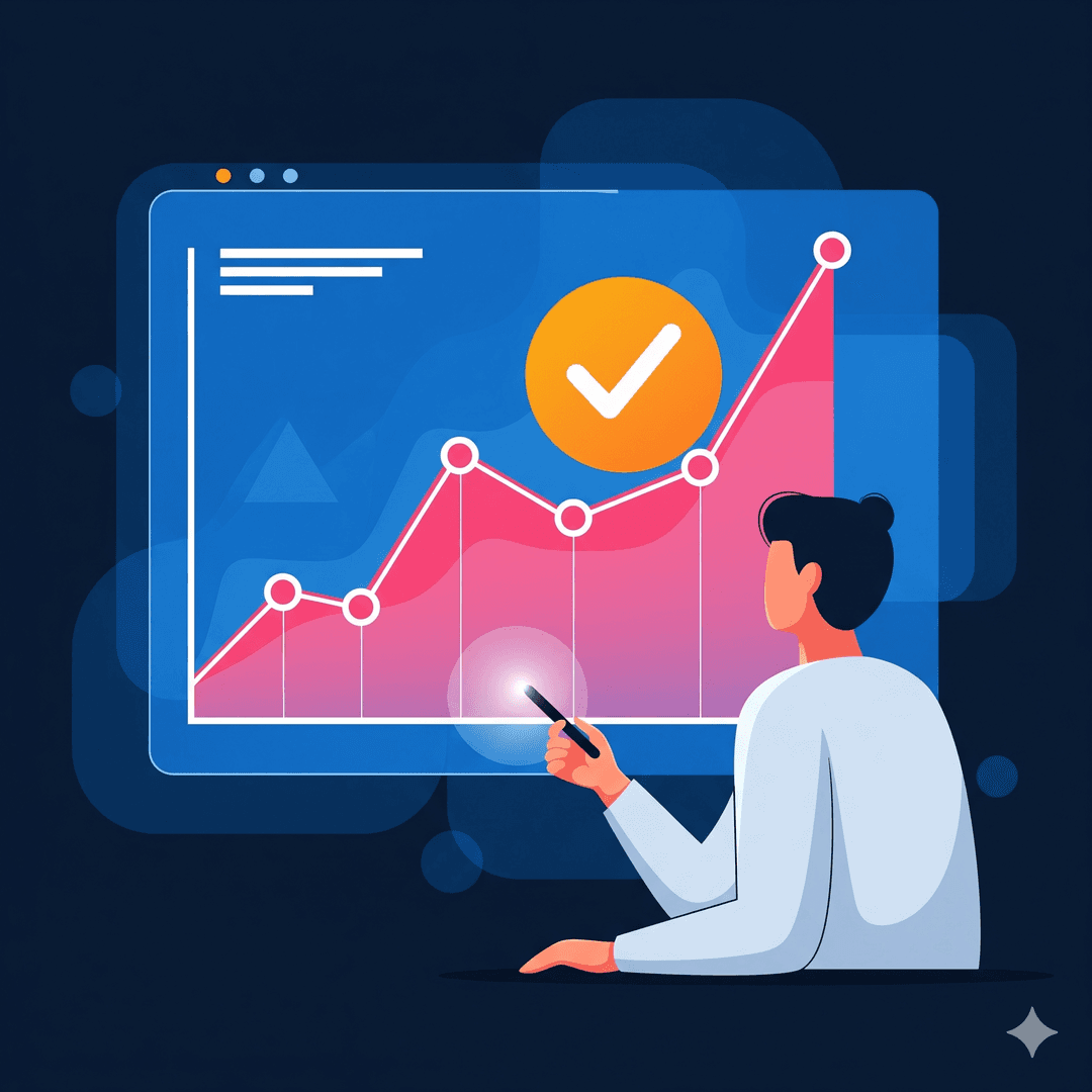 Illustration showing successful results